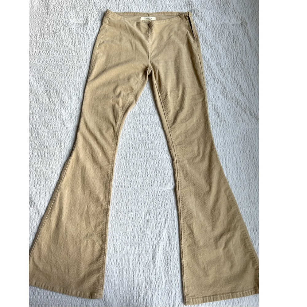 pacsun tan flare pants